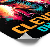 Ohio Total Solar Eclipse 2024 T Rex Dinosaur Poster (Ecke)