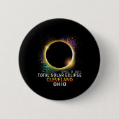 Ohio Total Solar Eclipse 8. April 2024 Button (Vorderseite)