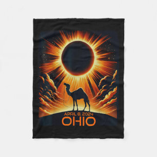 Ohio Total Solar Eclipse 8. April 2024 Geschenk Am Fleecedecke