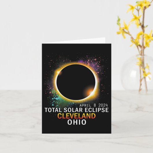 Ohio Total Solar Eclipse 8. April 2024 Karte (Gelbe Blume)
