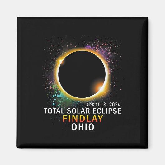 Ohio Total Solar Eclipse 8. April 2024 Magnet (Vorne)