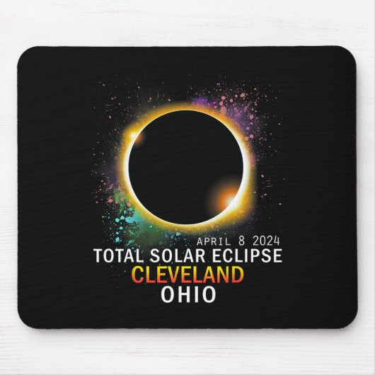 Ohio Total Solar Eclipse 8. April 2024 Mousepad (Vorne)
