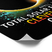Ohio Total Solar Eclipse 8. April 2024 Poster (Ecke)