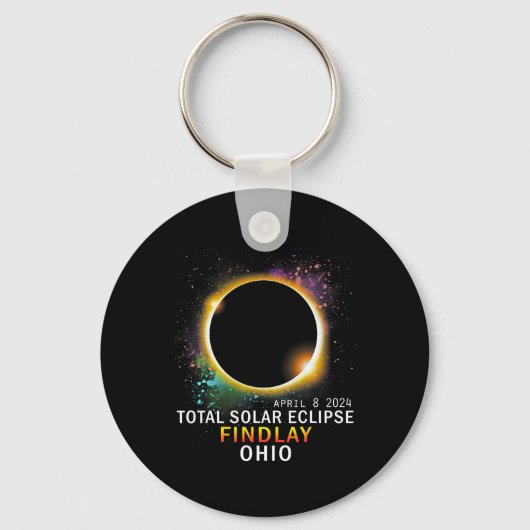 Ohio Total Solar Eclipse 8. April 2024 Schlüsselanhänger (Vorderseite)