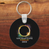 Ohio Total Solar Eclipse 8. April 2024 Schlüsselanhänger (Vorderseite)