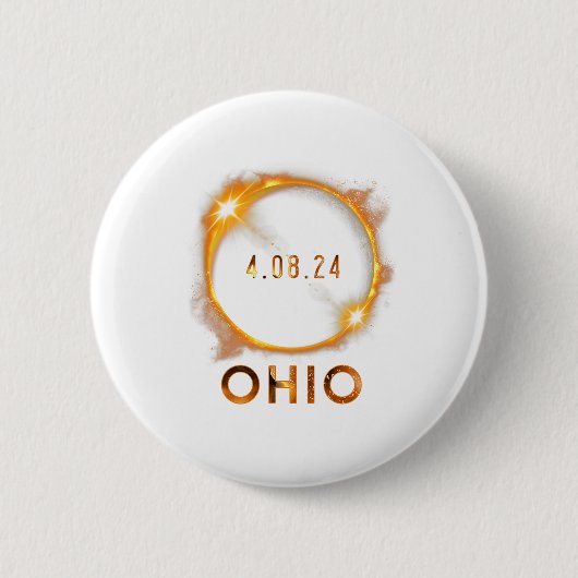 Ohio Total Solar Eclipse April 8 2024 Ohio Solar E Button (Vorderseite)