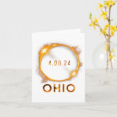 Ohio Total Solar Eclipse April 8 2024 Ohio Solar E Karte (Gelbe Blume)