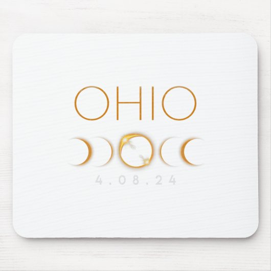Ohio Total Solar Eclipse April 8 2024 Ohio Solar E Mousepad (Vorne)