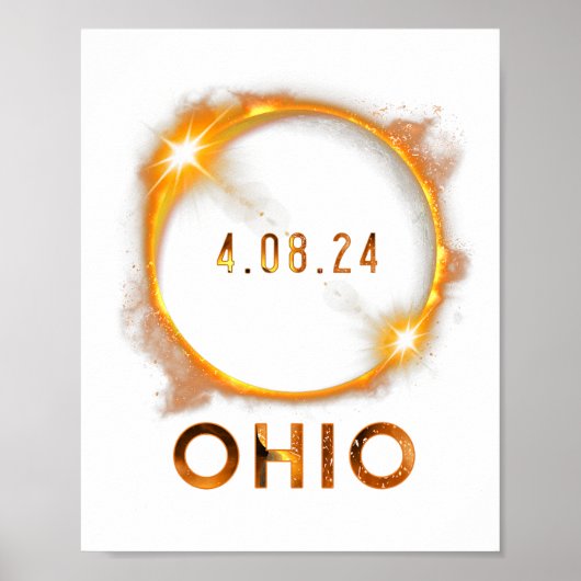 Ohio Total Solar Eclipse April 8 2024 Ohio Solar E Poster (Vorne)