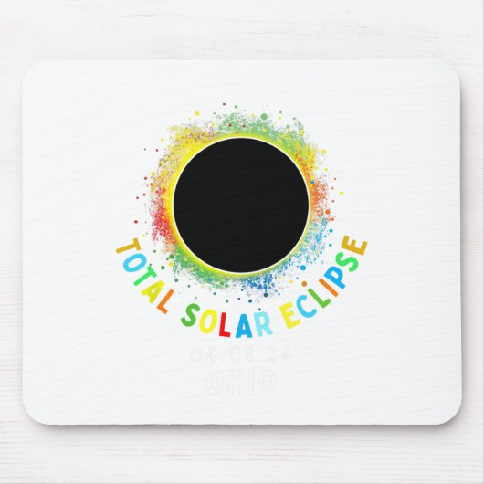 Ohio Total Solar Eclipse Totality 8. April 2024 Kr Mousepad (Vorne)