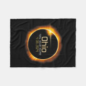 Ohio Totality Total Solar Eclipse 8. April 2024 Fleecedecke (Vorderseite (Horizontal))