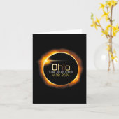 Ohio Totality Total Solar Eclipse 8. April 2024 Karte (Gelbe Blume)