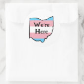 Ohio Trans Pride Wir sind hier Runder Aufkleber (Tasche)