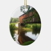 Ohio-überdachte Brücke und -strom Keramik Ornament (Rechts)
