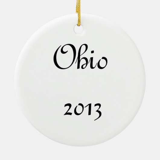 Ohio-überdachte Brücke und -strom Keramik Ornament (Hinten)