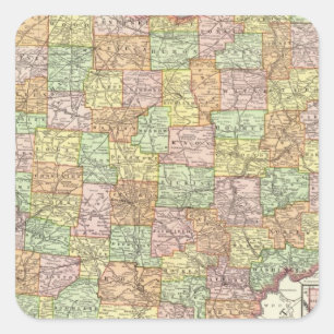 Ohio und Hamilton County Quadratischer Aufkleber