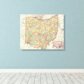 Ohio und Hamilton Landkreis Leinwanddruck (Insitu (Holzboden))