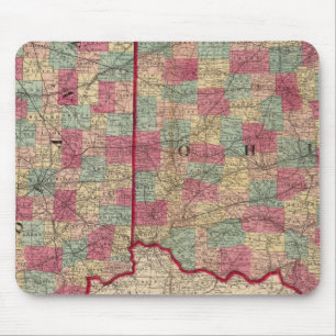 Ohio und Indiana 3 Mousepad