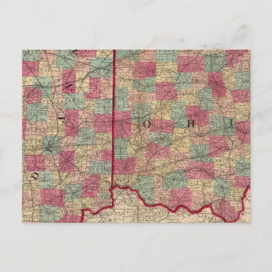 Ohio und Indiana 3 Postkarte (Vorderseite)