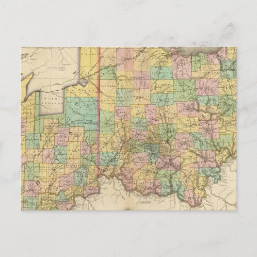 Ohio und Indiana Postkarte (Vorderseite)