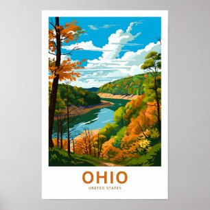 Ohio United Staaten Travel Print Poster