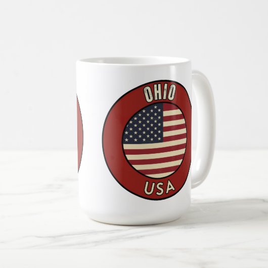 Ohio United States of America Kaffeetasse (VorderseiteRechts)