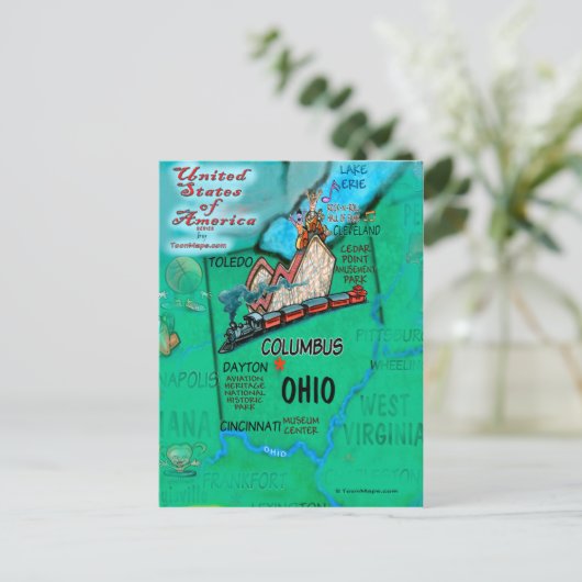 Ohio USA Card Postkarte (Stehend Vorderseite)