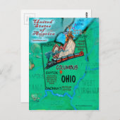 Ohio USA Card Postkarte (Vorne/Hinten)