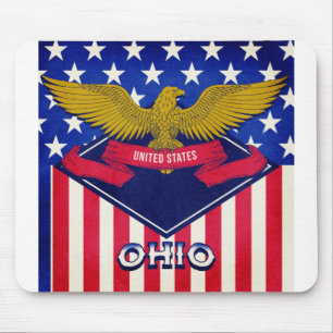 Ohio USA Flag Mousepad