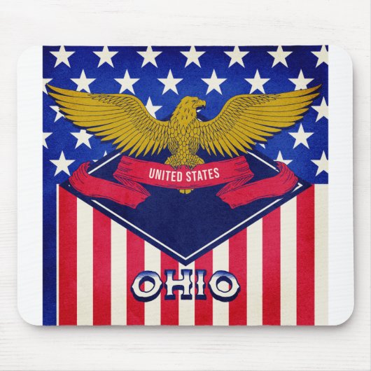 Ohio USA Flag Mousepad (Vorne)