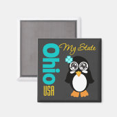 Ohio USA Penguin Magnet (Vorderseite/Rückseite)