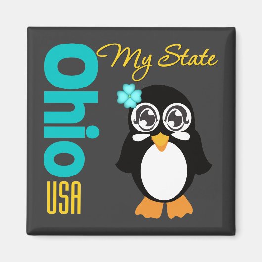 Ohio USA Penguin Magnet (Vorne)