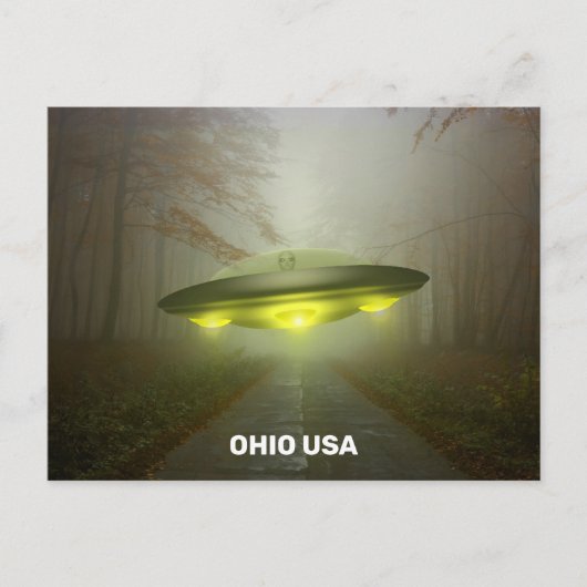 OHIO USA SPACESHIP UFO ART Postkarten (Vorderseite)