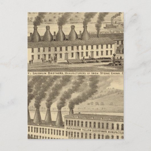 Ohio Valley Pottery, Laughlin Brothers Postkarte (Vorderseite)