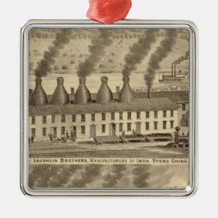 Ohio- Valleytonwaren, Laughlin Brüder Ornament Aus Metall