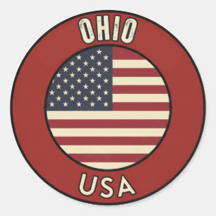 Ohio Vereinigte Staaten von Amerika Runder Aufkleber
