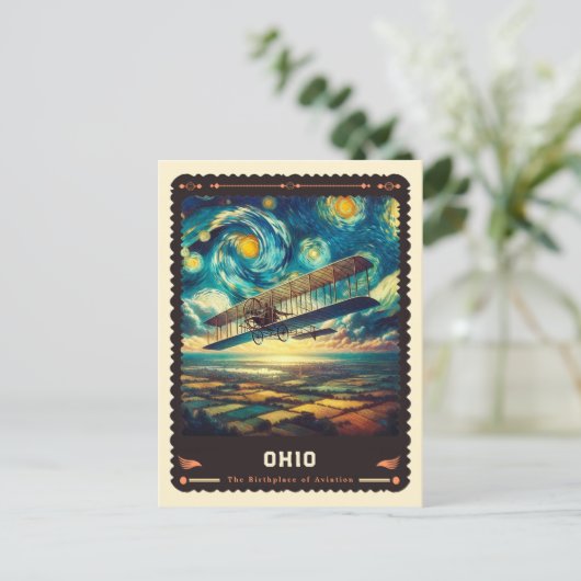 Ohio | Vincent Van Gogh Inspiriert Postkarte (Stehend Vorderseite)