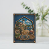 Ohio Vintage Reise Postkarte (Stehend Vorderseite)