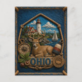 Ohio Vintage Reise Postkarte (Vorderseite)