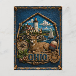 Ohio Vintage Reise Postkarte