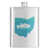 Ohio Wave Fishing Flachmann (Vorderseite)