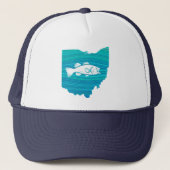 Ohio Wave Fishing Truckerkappe (Vorderseite)