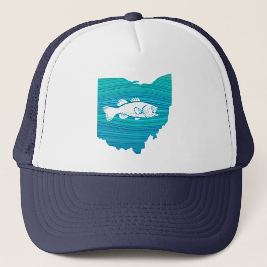Ohio Wave Fishing Truckerkappe (Vorderseite)
