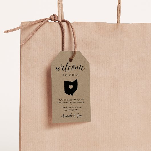 Ohio Wedding Welcome Geschenkanhänger