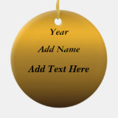 Ohio-Weihnachtsbaum-Verzierung Keramik Ornament (Hinten)