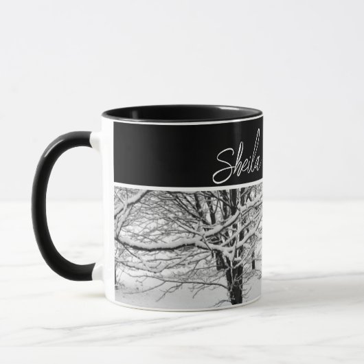 Ohio Winter Trees Foto Tasse (Links)