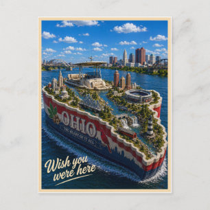 Ohio Wish You Were Here State-Serie Postkarte