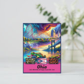 Ohio Wonders Ikonische Sehenswürdigkeiten Postkarte (Stehend Vorderseite)