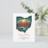 Ohio Xmas Karte Happy Holidays Flat Holiday Card (Stehend Vorderseite)