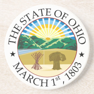 Ohio-Zeichen Getränkeuntersetzer